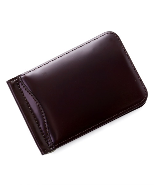 meanwhile コードバン マネークリップ 財布 ブラック 黒 sankyo shokai（三京商会） マネークリップ コードバン マネークリップ