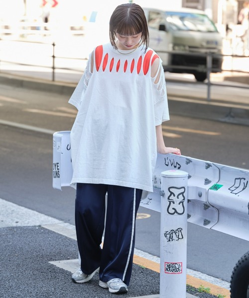 「etsinta」 半袖カットソー ONE SIZE ブラック レディース_画像8