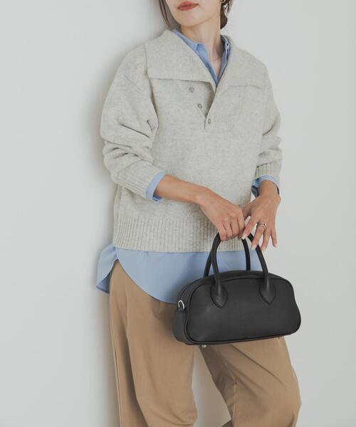 美品♪エンフォルド 圧縮ウール ニットセーター 変形 ドロップショルダー 人気✨エンフォルド 圧縮ウール 変形 ニットセータードロップ