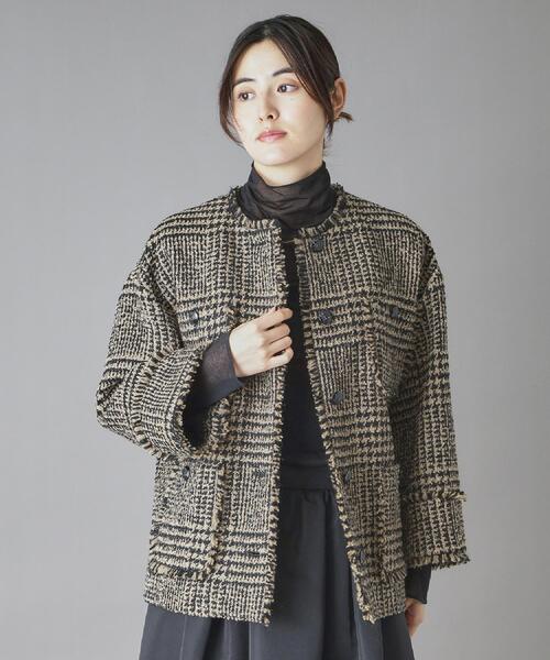 チェックツイードショートジャケット 36サイズ チェックツイードショートジャケット / GRACE CONTINENTAL | GRACE