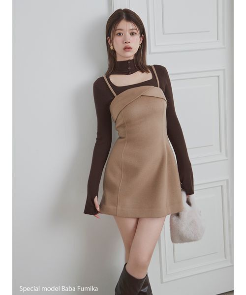 SNIDEL ベアミニワンピース SNIDEL（スナイデル） ワンピース ベアミニワンピース : ZOZOTOWN