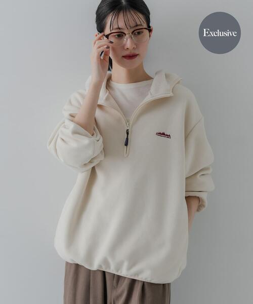 【BORDEAUX】『別注』THOUSAND MILE×URBAN RESEARCH KNIT FREECE HF-ZIP HOODIE THOUSAND MILE（サウザンドマイル） パーカー 「別注」THOUSAND MILE