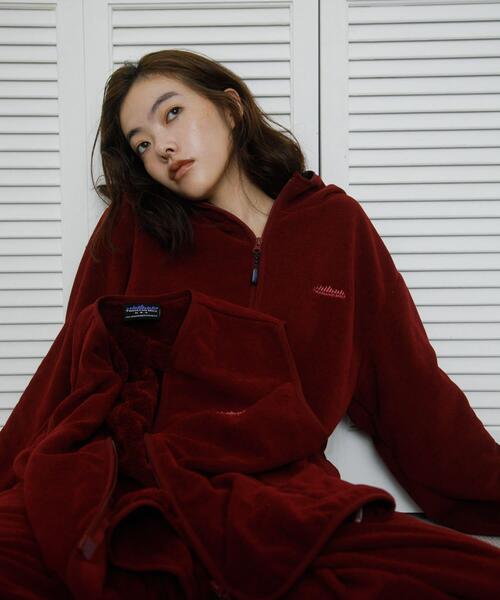 【BORDEAUX】『別注』THOUSAND MILE×URBAN RESEARCH KNIT FREECE HF-ZIP HOODIE THOUSAND MILE（サウザンドマイル） パーカー 「別注」THOUSAND MILE