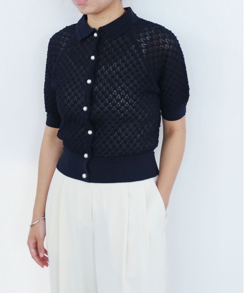 「Marilyn Moon」 ニットカーディガン FREE ホワイト レディース_画像2