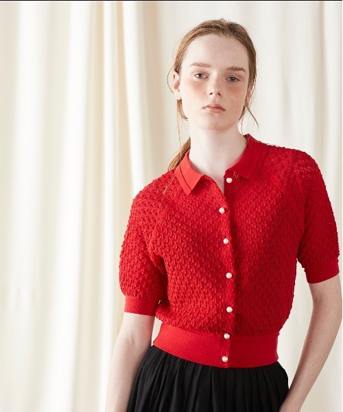 「Marilyn Moon」 ニットカーディガン FREE ホワイト レディース_画像3