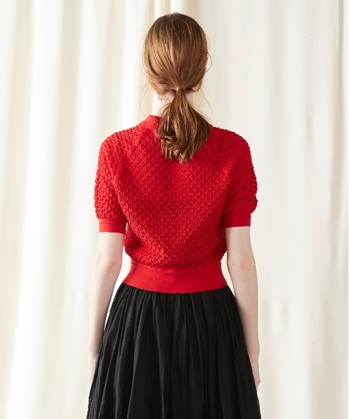 「Marilyn Moon」 ニットカーディガン FREE ホワイト レディース_画像7