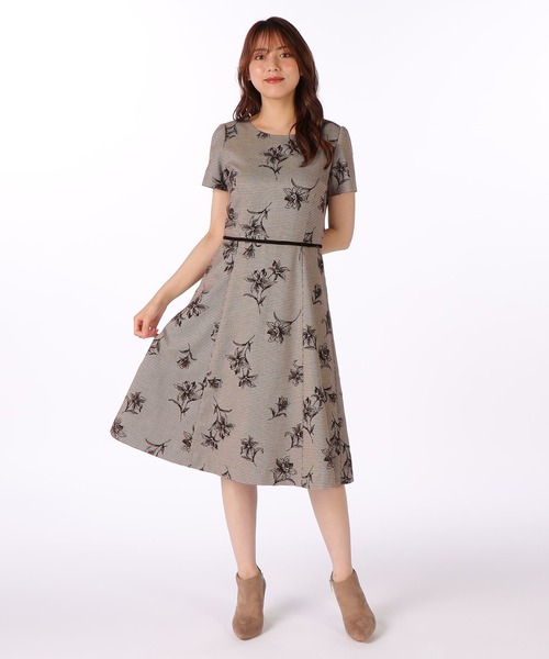 「LAISSE PASSE」 半袖ワンピース SMALL ブラック レディースの画像