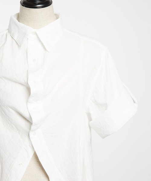 gomme（ゴム） ブラウス シャツ ガーゼフリルブラウス レディース