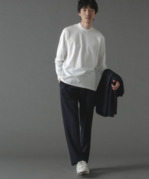 NANO universe（ナノ・ユニバース） 長袖Tシャツ M ホワイト メンズ