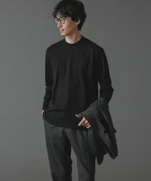 NANO universe（ナノ・ユニバース） 長袖Tシャツ M ホワイト メンズ