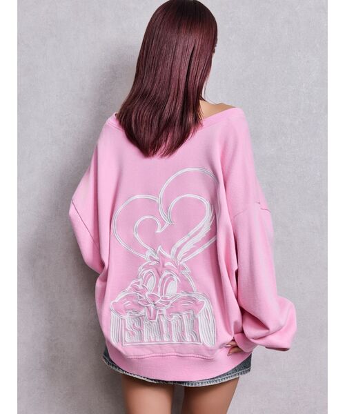GYDA（ジェイダ） トレーナー スウェット VネックSMIRK BUNNY