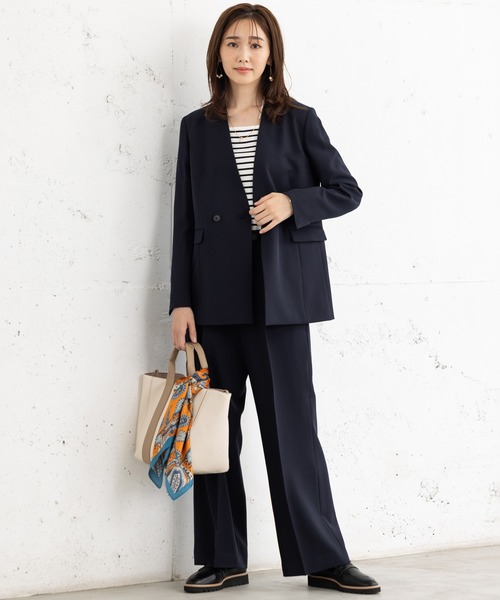 MAISONCOMFY セットアップ 「洗えて動けるスーツ」ダブルジャケット