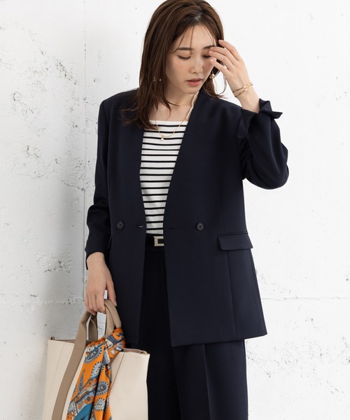 THE SUIT COMPANY ダブルジャケット×ワイドパンツセットアップ 楽天市場】ダブルテーラードジャケット＆テーパードパンツスーツセット