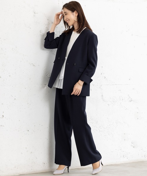 MAISONCOMFY セットアップ 「洗えて動けるスーツ」ダブルジャケット