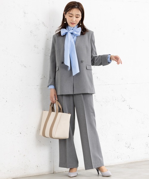 MAISONCOMFY セットアップ 「洗えて動けるスーツ」ダブルジャケット