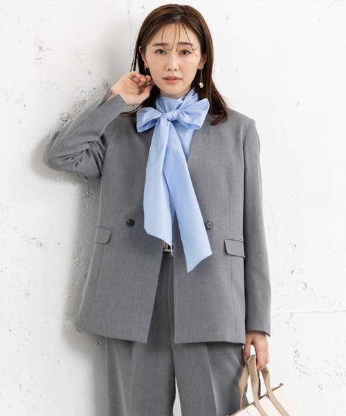 MAISONCOMFY セットアップ 「洗えて動けるスーツ」ダブルジャケット