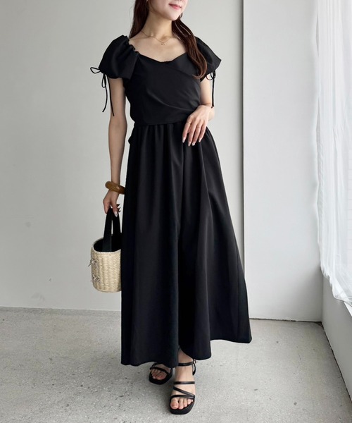 「one after another NICE CLAUP」 コンビワンピース FREE ブラック レディース_画像4