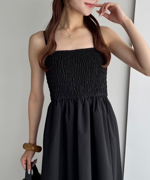 「one after another NICE CLAUP」 コンビワンピース FREE ブラック レディース_画像5