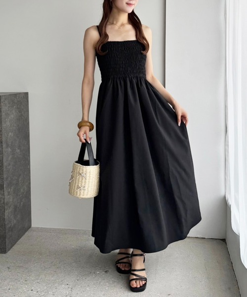 「one after another NICE CLAUP」 コンビワンピース FREE ブラック レディース_画像9