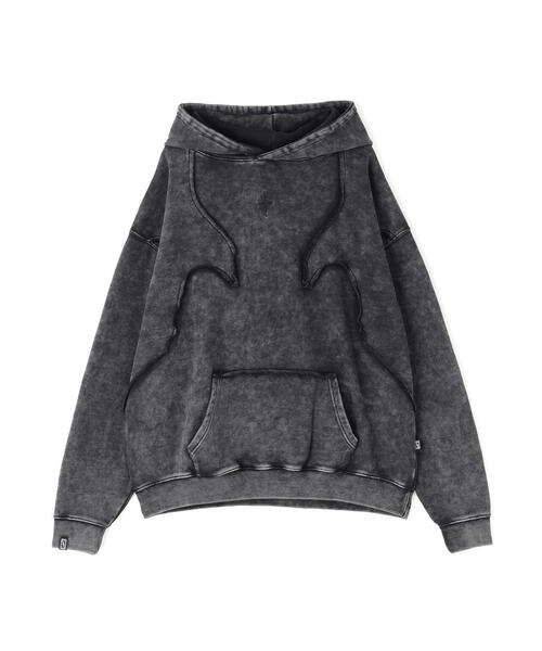 NOT4NERD ダメージ加工 スウェットパーカー グレー XL NOT4NERD パーカー NOT4NERD/ノットフォーナード/4 Symbol Salt