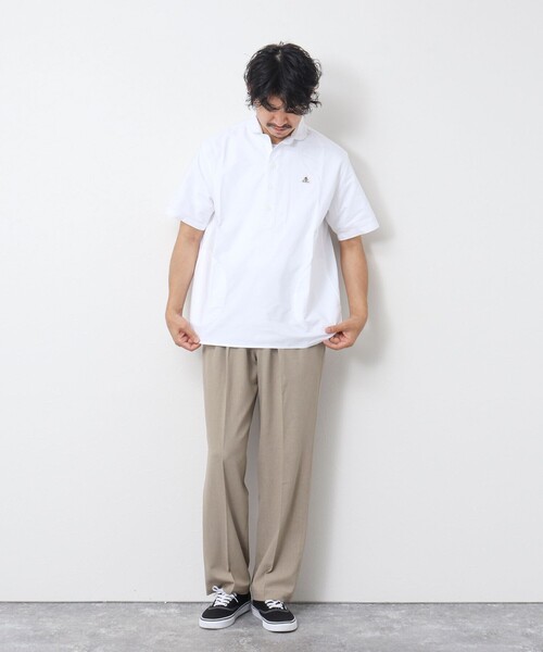 「GEVACO」 半袖シャツ M ホワイト メンズ_画像9