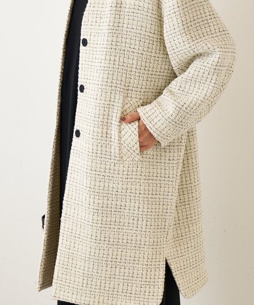 BEARDSLEY（ビアズリー） コート アウター チェックツイードロング