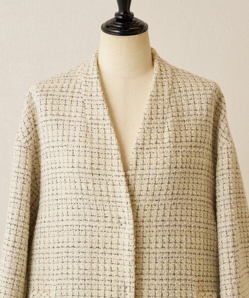 BEARDSLEY（ビアズリー） コート アウター チェックツイードロング