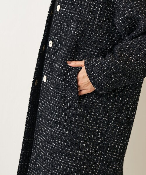 BEARDSLEY（ビアズリー） コート アウター チェックツイードロング