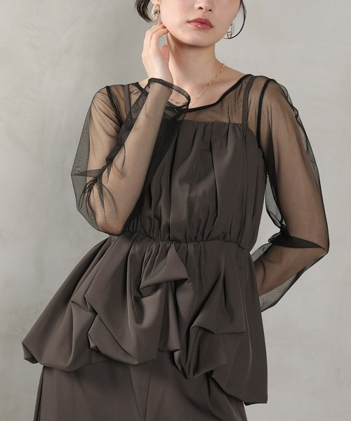 「Kana」 セットアップ S チャコールグレー レディース_画像3