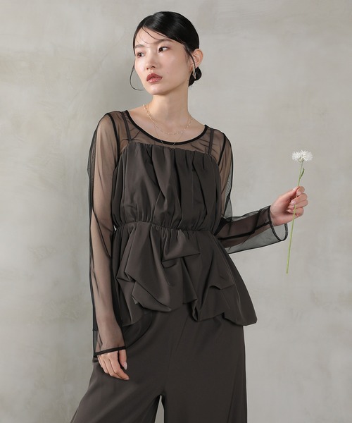 「Kana」 セットアップ S チャコールグレー レディース_画像9