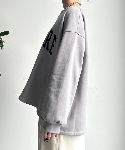 DouDou（ドゥドゥ） tシャツ 前後ロゴプリント裏起毛プルオーバー