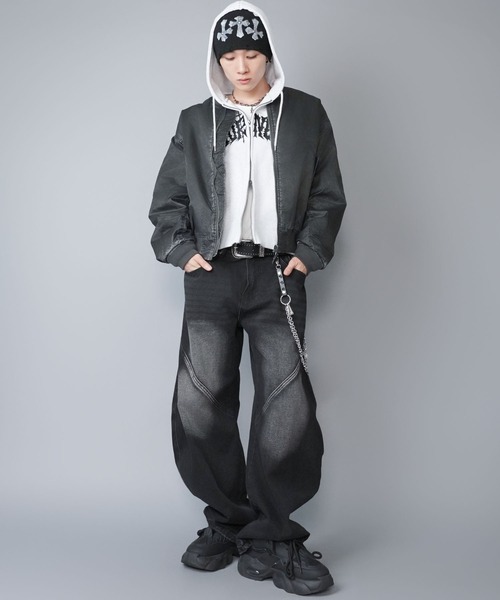 K様　ご依頼分 ビーニー(グレー&黒) SPINNS（スピンズ） ニット帽 ニットキャップ シングルニットビーニー