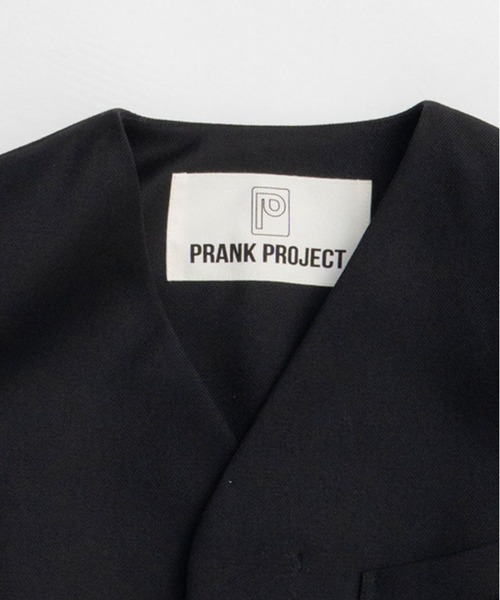 PRANK PROJECTウォッシャブルノーカラージャケットオールインワン PRANK PROJECT（プランクプロジェクト）の「ウォッシャブルノーカラー