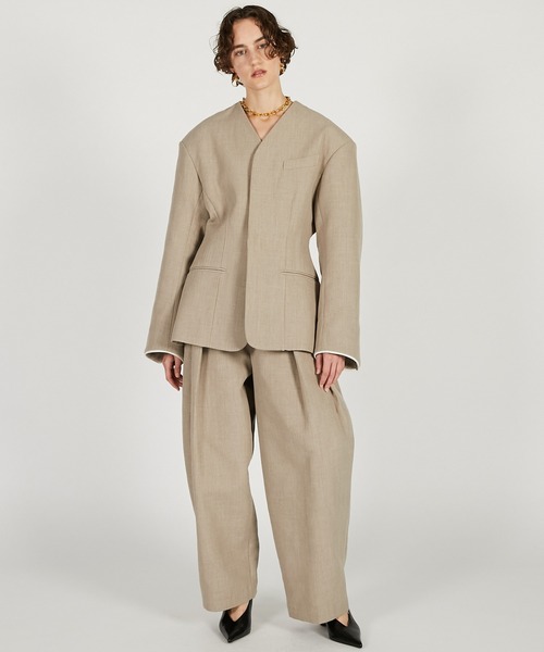 美品　今期　prank project シアーシングルジャケット PRANK PROJECT(プランク プロジェクト)｜シアーシングルジャケット