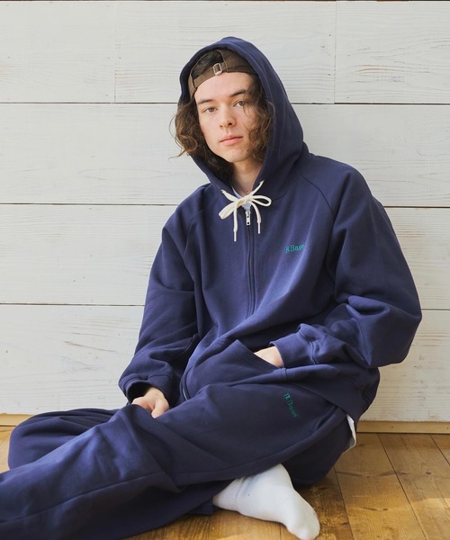 「BROKEN BASE」 ジップアップパーカー MEDIUM 杢グレー メンズ_画像3