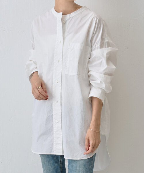 美品］ビアズリーBEARDSLEY Tブラウス ホワイト 長袖 BEARDSLEY