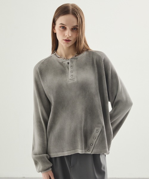 Spielio tシャツ 「Spielio」Henley neck thermal cutsew / ヘンリー