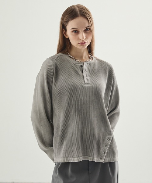 Spielio tシャツ 「Spielio」Henley neck thermal cutsew / ヘンリー