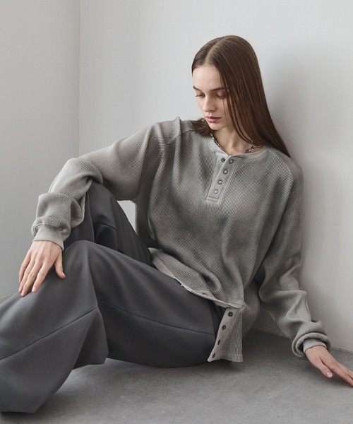 Spielio tシャツ 「Spielio」Henley neck thermal cutsew / ヘンリー