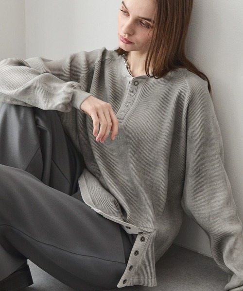 Spielio ヘンリーネック tシャツ 「Spielio」Henley neck thermal