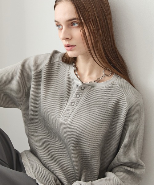 Spielio ヘンリーネック tシャツ 「Spielio」Henley neck thermal