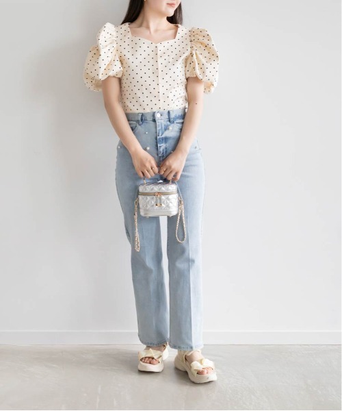 「RANDA」 フラットサンダル S グレー レディース_画像9