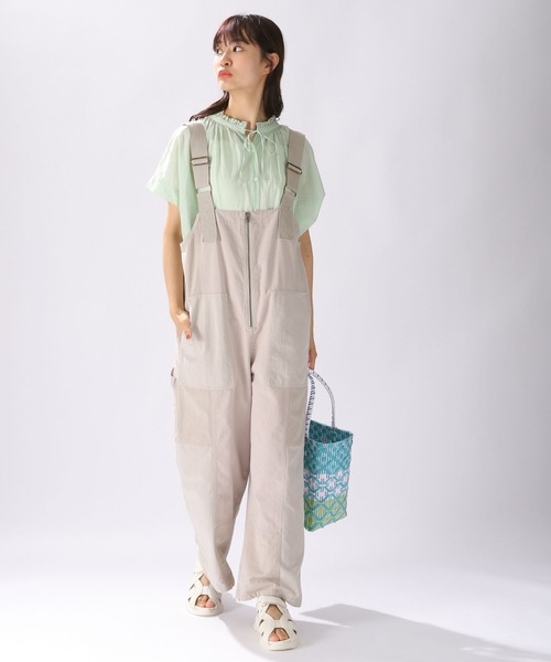 niko and…（ニコアンド） オーバーオール MEDIUM ベージュ レディース