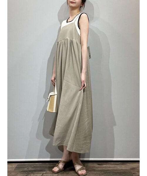 「Te chichi TERRASSE」 キャミソールワンピース F モカ レディース_画像3