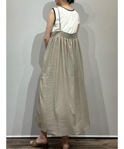 「Te chichi TERRASSE」 キャミソールワンピース F モカ レディース_画像4
