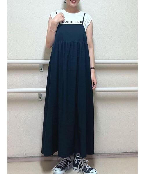 「Te chichi TERRASSE」 キャミソールワンピース F モカ レディース_画像8
