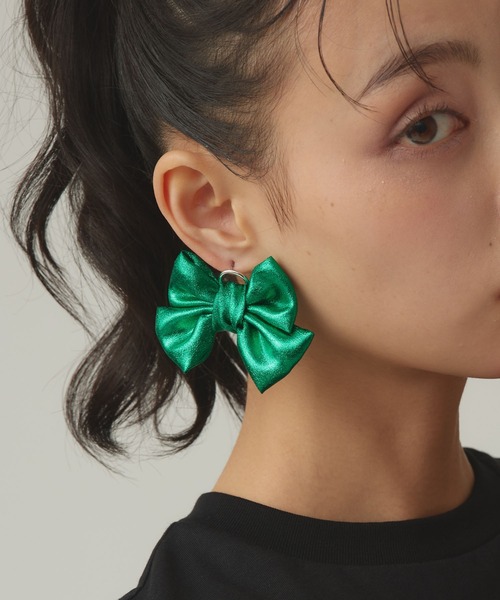 Narcissus（ナルシス） ピアス メタリックリボンピアス/ビッグリボン