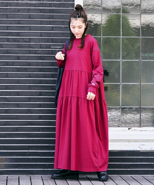 FREAK'S STORE（フリークスストア） 長袖ワンピース MEDIUM レッド