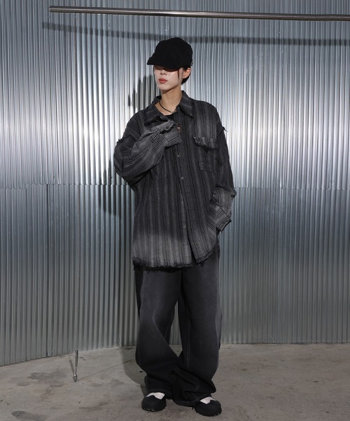 「UNE MANSION」 「FOLLOWIN」デニムパンツ SMALL ブラック レディース_画像4
