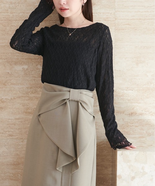 natural couture tシャツ リバーシブルレーストップス レディース